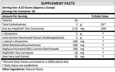 Healthy Gut Vegan Formula | with L-Glutamine and Clinically proven ingrediens | Supports gut permeability, gastrointestinal support, helps alleviate stomach discomfort and boost immunity*