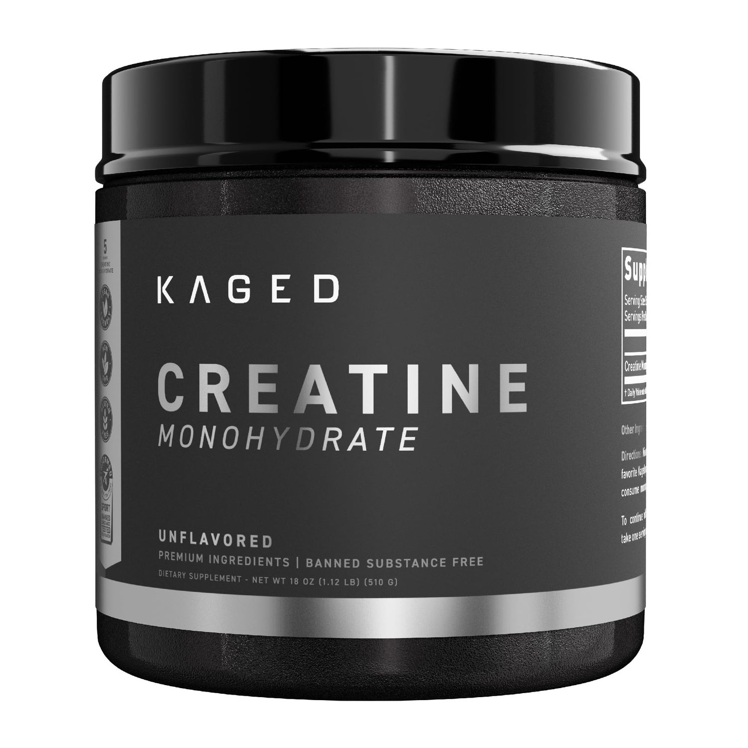 Kaged Creatine Monohydrate Micronized Powder | 100 Servings | Unflavored | Muscle Recovery and Growth Supplement for Men &amp; Women | Vegan | Easily Digestible | Gluten Free | Keto Friendly