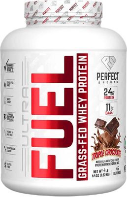 PERFECT SPORTS Ultra Fuel Grass-Fed Whey Protein - 4lbs Triple Chocolate