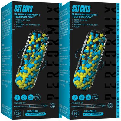 PERFORMIX - SST Cuts - Thermogenic with CLA - Energy, Focus &amp; Mood - Metabolism Support - Hunger Control - Nootropic - Pre Workout - Men &amp; Women - 160 Servings - 2 Pack