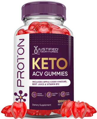 Proton Protein Keto ACV Gummies Advanced Formula 1000MG Proton Keto Gummies Apple Cider Vinegar Boost Formulated with Pomegranate Beet Juice Powder B12 Vegan Non GMO 60 Gummys