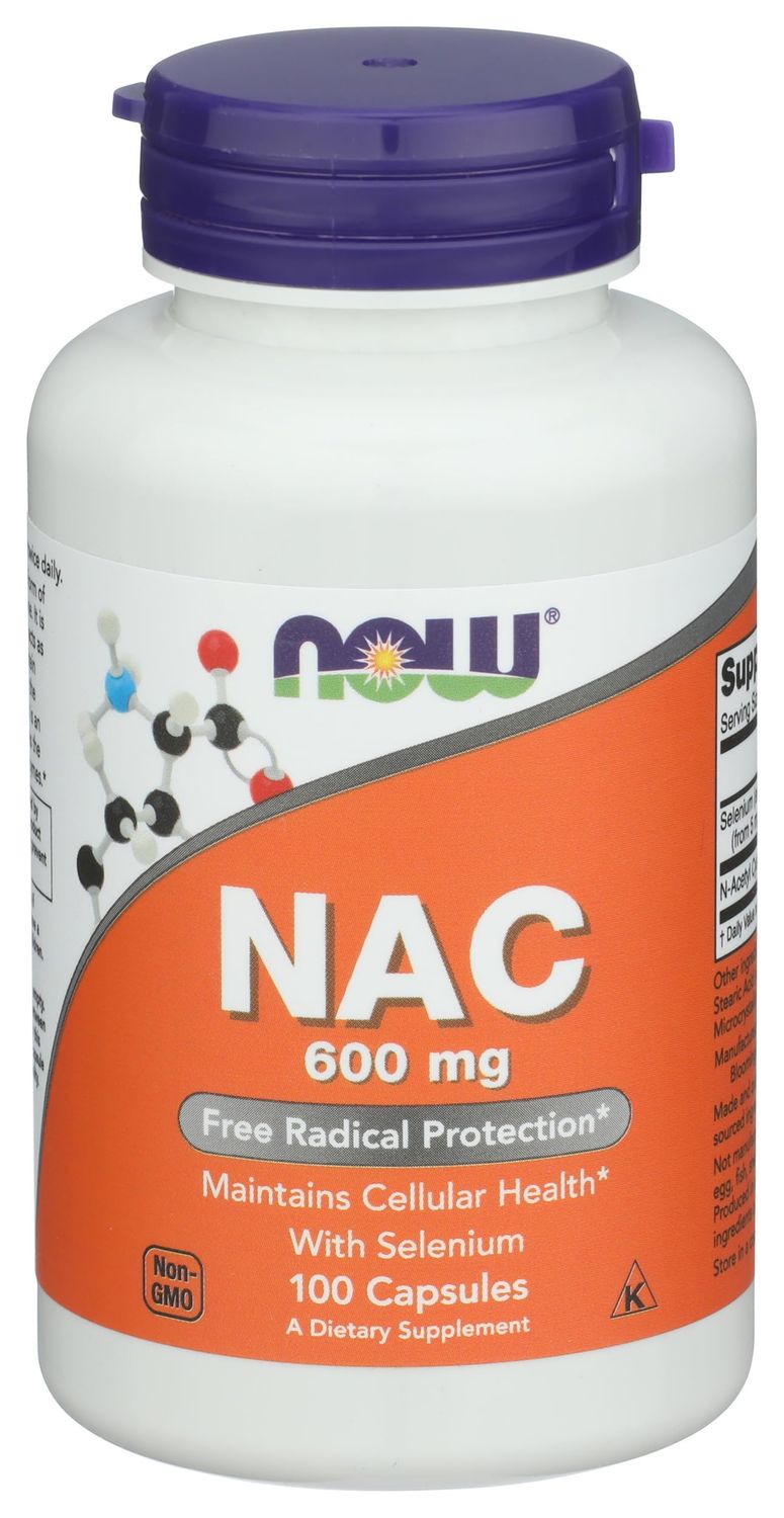 Now Foods Nacacetyl Cysteine 600mg Capsules, 100 CT