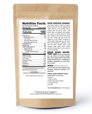 Get Chia Organic Hemp Heart Protein Powder-74% | 22 Grams Protein Per Serving I Cold Processed &amp; Stored | Made from The Hemp Heart | (6 LBS (2 X 3 LB Bags)