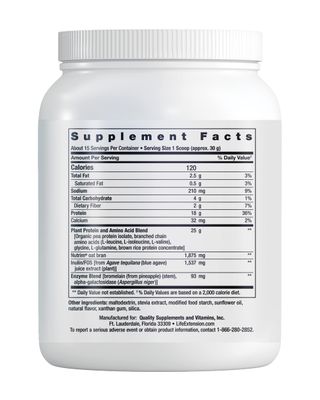 Life Extension Wellness Code Plant Protein Complete &amp; Amino Acid Complex (Vanilla), Plant-Based Protein Powder Plus branched-Chain Amino acids, Gluten-Free, Non-GMO, Vegetarian, 450 Grams