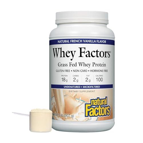 Natural Factors Whey Factors, French Vanilla, 2-Pound (Pack of 6)