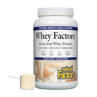 Natural Factors Whey Factors, French Vanilla, 2-Pound (Pack of 6)