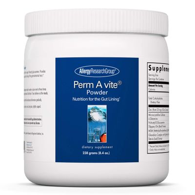 Allergy Research Group Perm A Vite Powder - Gut Health for Men &amp; Women, Gut Assist, Gut Support, Gut Healing, L-Glutamine, Slippery Elm - 8.4 Oz