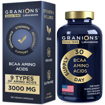 Essential Amino Acids Supplement for Men &amp; Women - All 9 BCAAs EAA Supplements Lysine, Tryptophan, Isoleucine Advanced Amino Formula - Perfect Amino Energy &amp; Muscle Recovery - 120 Vegan BCAA Capsules