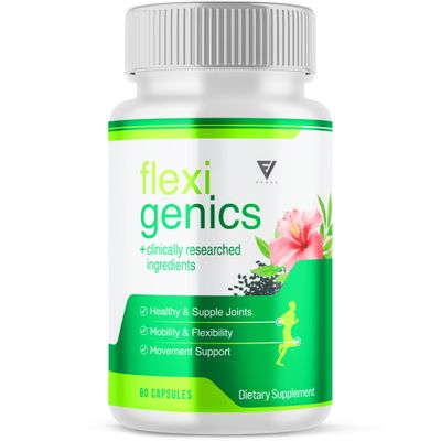Flexigenics Capsules, Flex genics Maximum Strength Joint Health and Daily Mobility Multivitamin Support Supplement Pills, Flexgenics Advanced Joint Flexibility Formula Supplement (60 Capsules)