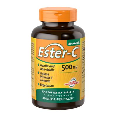 Ester-C Vitamin C 500 mg Coated Tablets, Immune System Booster, Stomach-Friendly Supplement, 225 Count