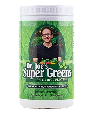 Dr. Joe&#39;s Super Greens - Vegan, Green, Superfood Powder with Rice Protein
