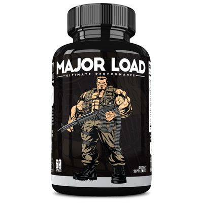 Major Load Testosterone Booster for Men - Testosterone Supplement with Horny Goat Weed, Maca Root, &amp; Tribulus Terrestris - Tongkat Ali Men&#39;s Energy, Stamina &amp; Strength - Test Booster 60 Capsules