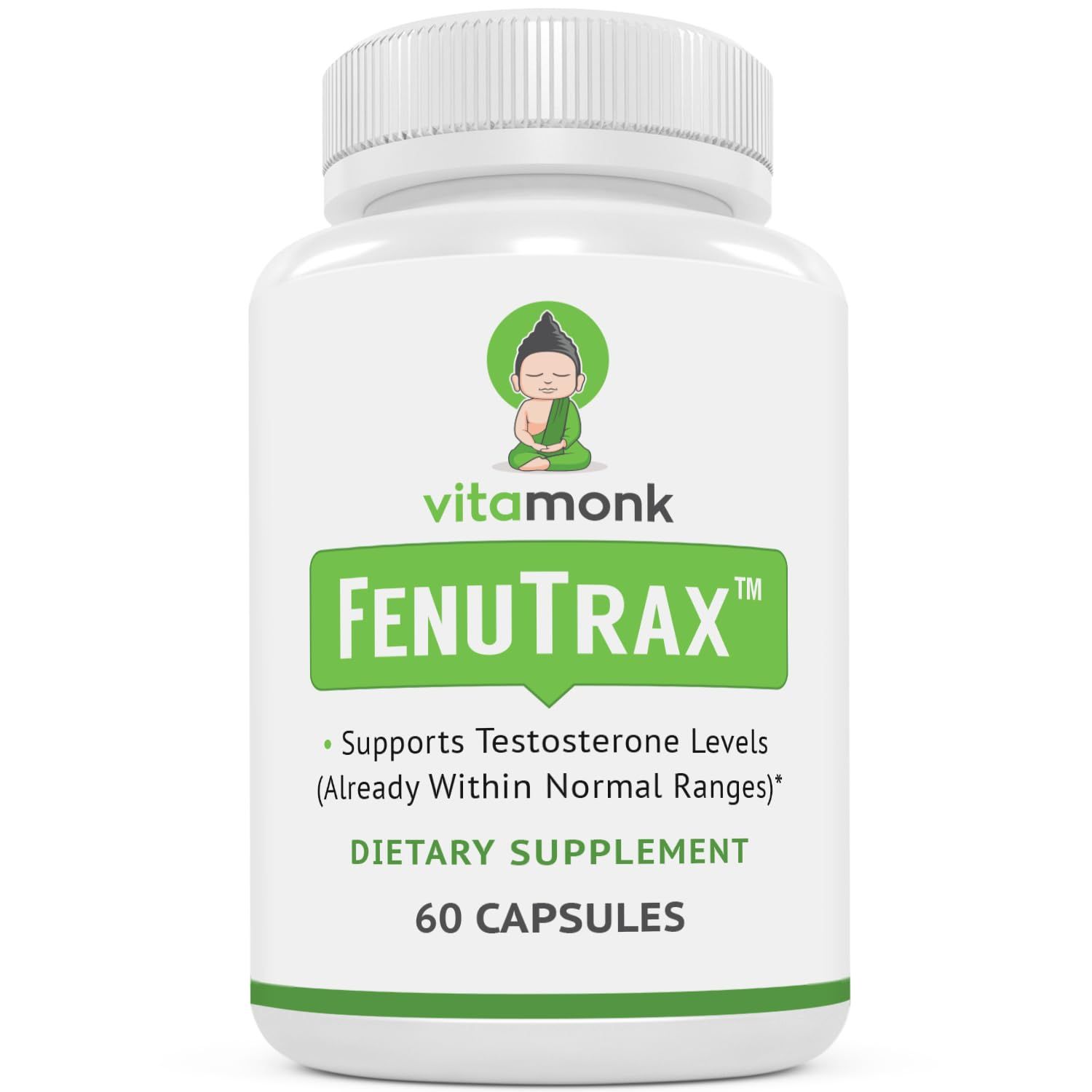 VitaMonk FenuTrax Fenugreek Extract Powerful 50% Fenugreek Seed Extract Standardized for Fenuside - High Furostanol Glycoside and Saponin Content When Compared to Testofen - 60 Capsules