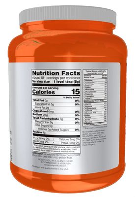 NOW Foods Sports Nutrition, Sprouted Brown Rice Protein, 80% Protein, Unflavored Powder, 2-Pound