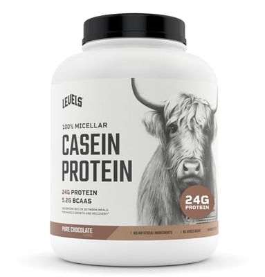 Levels 100% Micellar Casein Protein, Hormone Free, Chocolate, 4LB