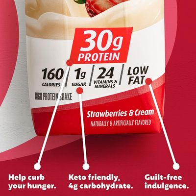 Premier Protein Premier Strawberries &amp; Cream High Protein Shake (15 X 11 Fl Ounce )Total Net Wt (165 Fl Ounce ),, ()