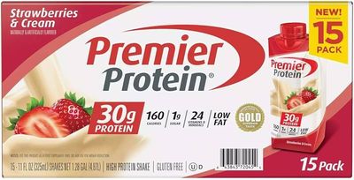 Premier Protein Premier Strawberries &amp; Cream High Protein Shake (15 X 11 Fl Ounce )Total Net Wt (165 Fl Ounce ),, ()
