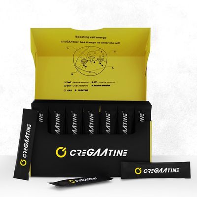 CreGAAtine Micronized Creatine Monohydrate + GAA | Increase Strength, No Water Retention | Boosts Memory &amp; Focus | Single-Serve Packets | 60 Sachets, 30 Servings | for Men &amp; Women