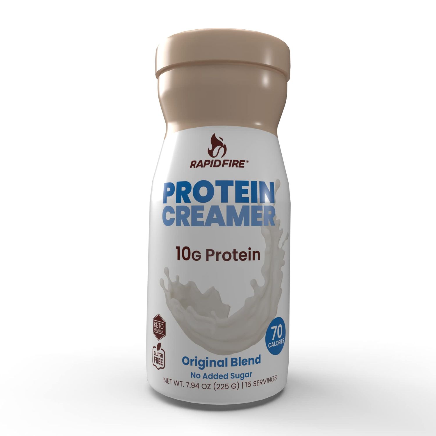 RAPID FIRE Protein Creamer, Original Blend, Keto Friendly, 10g of Protein with Vitamins and Minerals, 15 Servings, May Boost Metabolism and Increase Energy, Multi