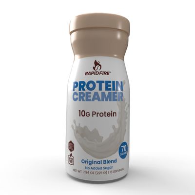 RAPID FIRE Protein Creamer, Original Blend, Keto Friendly, 10g of Protein with Vitamins and Minerals, 15 Servings, May Boost Metabolism and Increase Energy, Multi