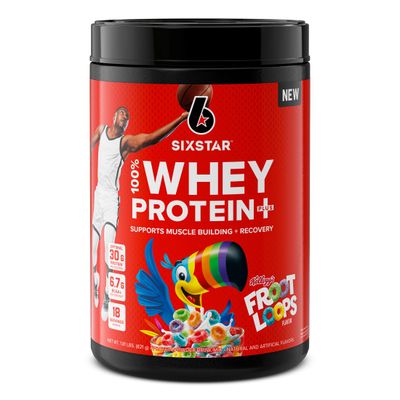 Six Star Whey Protein Powder Plus | Muscle Building &amp; Recovery Plus Immune Support | Muscle Builder for Men &amp; Women | Kelloggs Froot Loops Flavor | 1.8lb