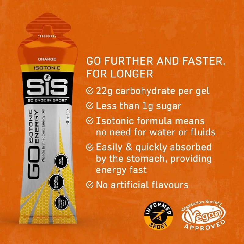 SiS Science In Sport Running Energy Gels, Full of Electrolytes, Good For Hydration, Flavor Variety Pack, Vegan, Gluten &amp; Dairy Free, 14 x 60ml