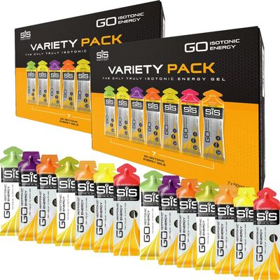SiS Science In Sport Running Energy Gels, Full of Electrolytes, Good For Hydration, Flavor Variety Pack, Vegan, Gluten &amp; Dairy Free, 14 x 60ml