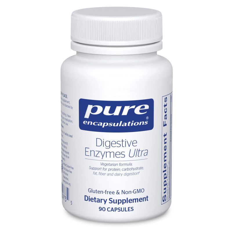 Pure Encapsulations Digestive Enzymes Ultra - Vegetarian Digestive Enzyme Supplement to Support Protein, Carb, Fiber, and Dairy Digestion* - 90 Capsules