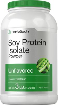 Horbach Soy Protein Isolate Powder | 3lb | Unflavored | Vegan, Non-GMO, Gluten Free