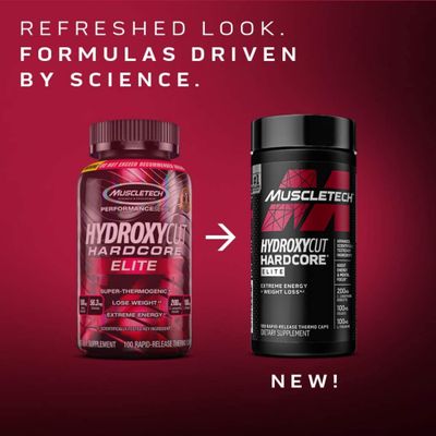 Hydroxycut Hardcore Elite - 100 Rapid-Release Thermo Caps - Energy &amp; Focus - for Men &amp; Women - 50 Servings