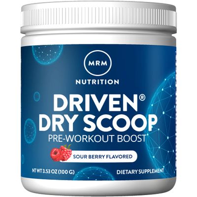 MRM Nutrition Driven Dry Scoop Pre-Workout Powder| Sour Berry Flavored| Pure Ingredients| Muscle + Hydration + Energy Blends| Performance Energy | Vegan + Gluten-Free | 15 Servings