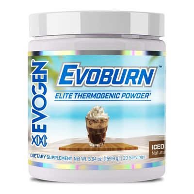 Evogen Evoburn - Thermogenic Powder | Energy, Focus, &amp; Fat Burning | Caffeine, L-Tyrosine, MitoBurn, InnoSlim | Iced Mocha Coffee | 30 Servings