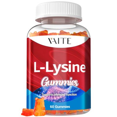 L-Lysine 1000mg Gummies - Supports Skin, Lip, Vegan, Gluten Free, Vitamins for Adults Tissue Health &amp; Immune System, Chewables, Amino Acid Vitamin Supplement &amp; Complex Supplements, Non-GMO