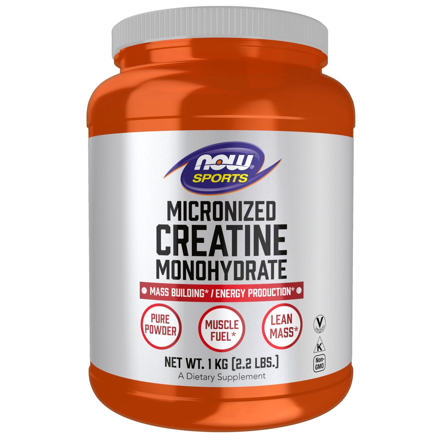 NOW Foods Sports Nutrition, Micronized Creatine Powder 500 g, Mass Building*/Energy Production*, 1 kg.