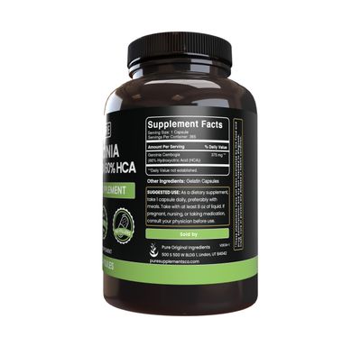 Pure Original Ingredients Garcinia Cambogia, No Magnesium or Rice Fillers, Always Pure, Lab Verified (365 Count)