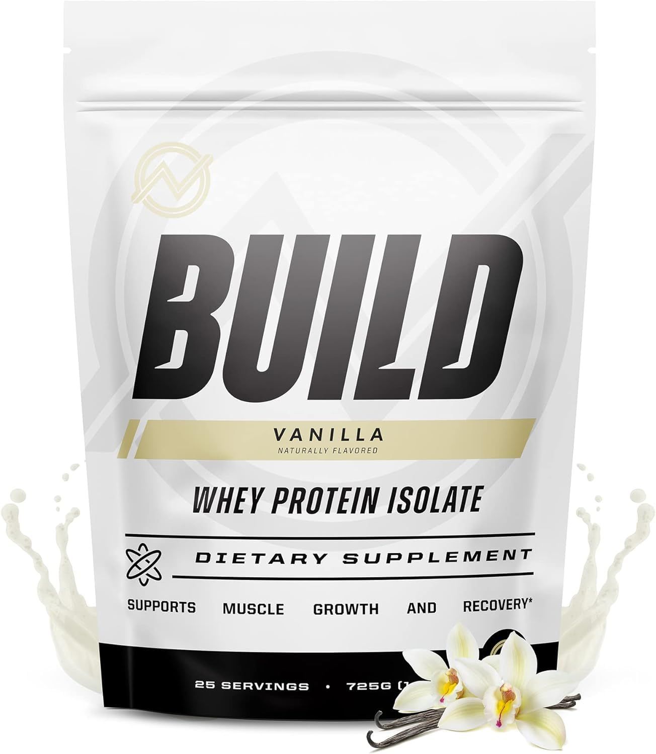 Outwork Nutrition Build Whey Protein Isolate Powder - Low Lactose, Gluten-Free Protein Powder for Muscle Growth &amp; Workout Recovery, Backed by Science, Vanilla, 1.6lbs