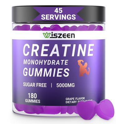 Sugar Free Creatine Monohydrate Gummies 5g for Men Women, Creatine Monohydrate Gummy with L-Taurine, Alpha GPC, Vitamin B12