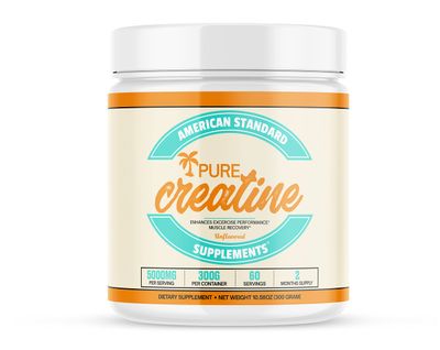 American Standard Supplements Pure Creatine Monohydrate Micronized Powder - Micronized Creatine Monohydrate Powder - Unflavored - 5000mg per Serving - 60 Servings (300g)