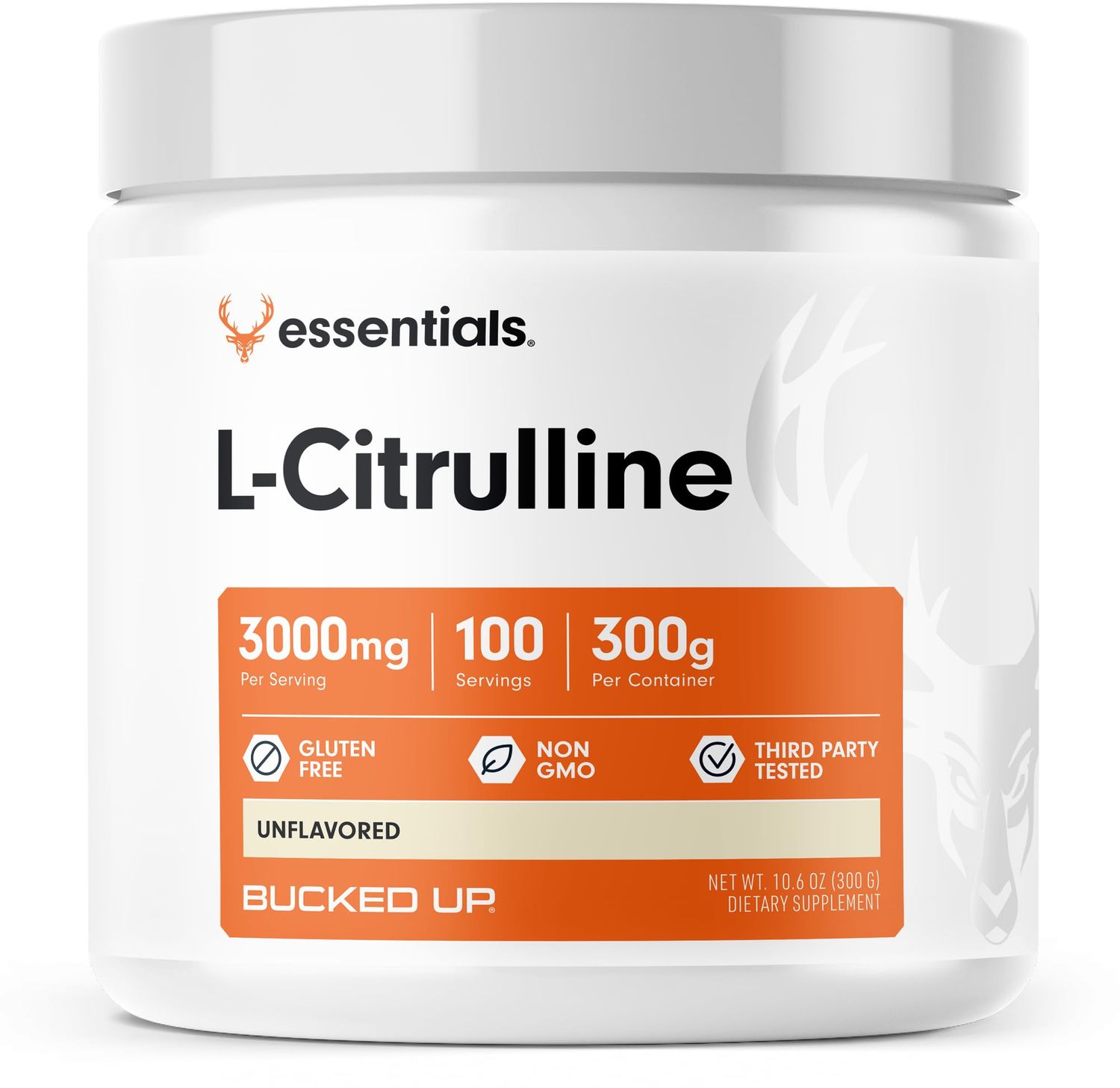 Bucked Up L-Citrulline 3000mg Powder, Essentials (100 Servings)