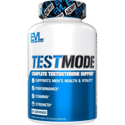 Evlution Nutrition TestMode - Complete Testosterone Support - Testosterone Supplement for Men - Supports Mens Health &amp; Vitality - Performance, Stamina &amp; Strength - 50 Servings - 100 Veggie Capsules