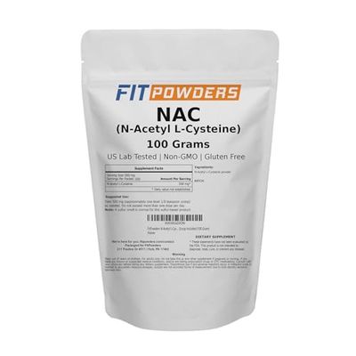 FitPowders NAC Powder N-Acetyl L-Cysteine Powder Scoop Included (100 Gram)