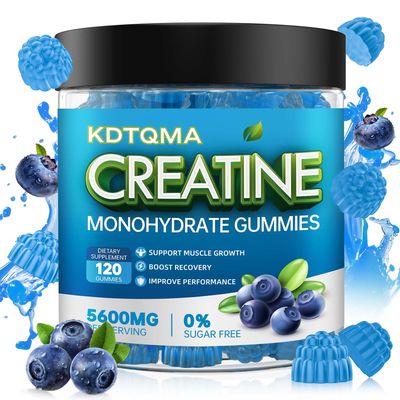 Creatine Monohydrate Gummies for Men &amp; Women 120 CT - 5600mg of Creatine Monohydrate per Serving, Chewable Creatine Monohydrate for Muscle Support &amp; Energy Boost, Sugar Free, Vegan (Blueberry Flavor)