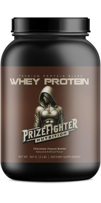 Prizefighter Nutrition Best Whey Protein (2 lb) Chocolate Peanut Butter Whey. with Digestive Enzymes for Absorption. 25g Protein Helps with Muscle Building and Recovery. Made in The USA