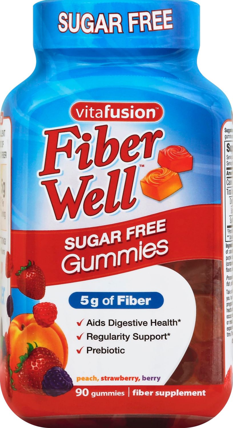 Vitafusion Fiber Well Gummy Vitamins, 90 Count (Packaging May Vary)
