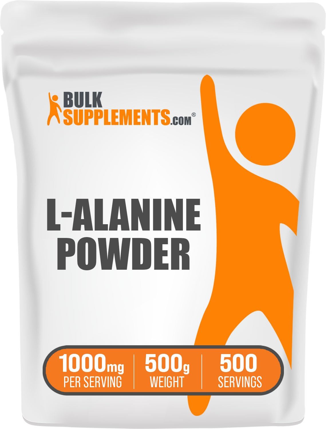 BulkSupplements.com L-Alanine Powder - Alanine Supplement, L-Alanine 1000mg - Amino Acid Supplement, Amino Acid Powder - Unflavored &amp; Gluten Free, 500g (1.1 lbs) (Pack of 1)
