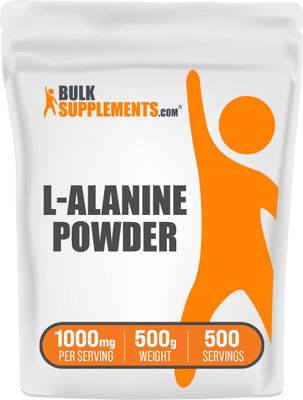 BulkSupplements.com L-Alanine Powder - Alanine Supplement, L-Alanine 1000mg - Amino Acid Supplement, Amino Acid Powder - Unflavored &amp; Gluten Free, 500g (1.1 lbs) (Pack of 1)
