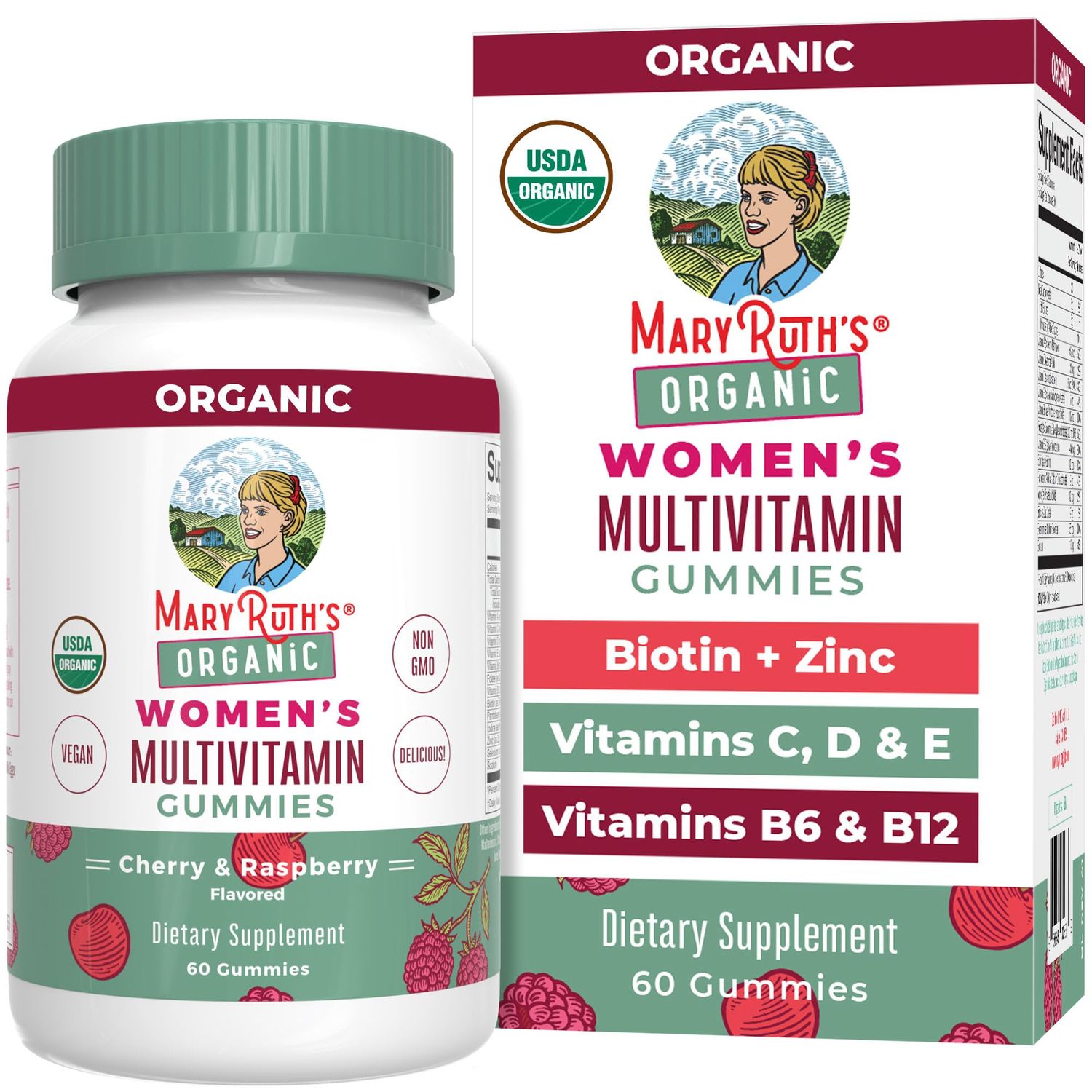 MaryRuth&#39;s Multivitamin for Women 14+ | Women&#39;s Multivitamin Gummies | Immune Support Daily Women&#39;s Multivitamin | Skin Health | Gummy Vitamins for Women | Sugar Free | Vegan | Non-GMO | 60 Count