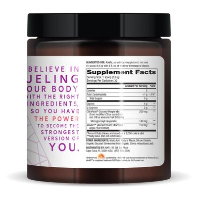 Dr. Mercola Pure Power Endurance Powder, Berry Blast Flavor, 9.1 oz (258 g), 30 Servings, 4 g of Glycine, 2 g of L-Arginine, 0 g of Sugar, Non-GMO