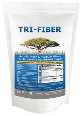 Tri-Fiber Organic Soluble Fiber Powder, Unflavored High Fiber 3-in-1 Soluble Fiber Supplement for Digestive Support. Dietary Fiber 2.5 lbs (40oz)