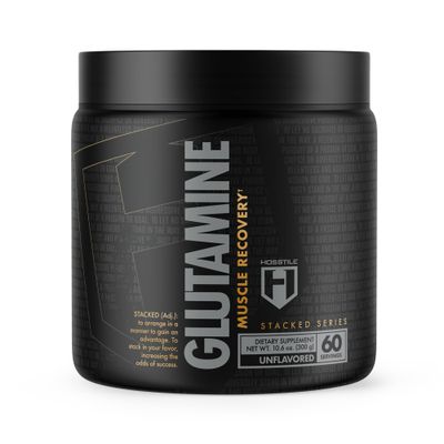 HOSSTILE Glutamine, Fermented L Glutamine Powder for Men &amp; Women, Enhance Muscle Recovery, Support Protein Synthesis, Post Workout Recovery Drink, Unflavored, 60 Servings